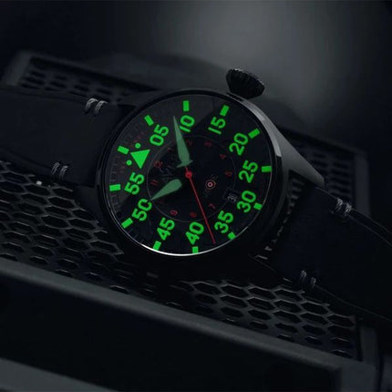 AVI-8 Hawker Hurricane Clowes automatische Night Reaper Limited Edition Night Shadow schwarzes Zifferblatt AV-4097-05 Herrenuhr