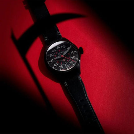 AVI-8 Hawker Hurricane Clowes automatische Night Reaper Limited Edition Night Shadow schwarzes Zifferblatt AV-4097-05 Herrenuhr