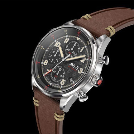 AVI-8 Flyboy Royal British Legion Tri-Service Chronograph Limited Edition High Wycombe Quartz AV-4102-RBL-01 Herrenuhr mit Ex