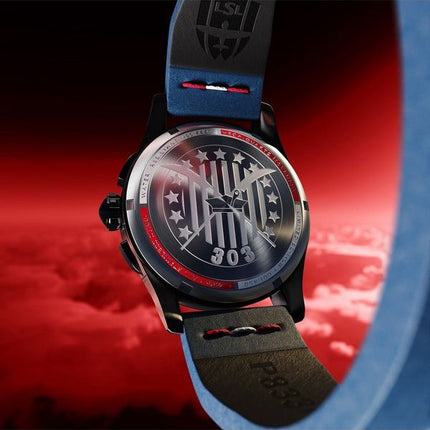 AVI-8 Spitfire P8331 Laguna Chronograph Limited Edition Sumatra Blaues Zifferblatt Quarz AV-4105-01 Herrenuhr