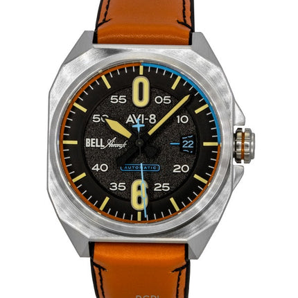 AVI-8 Bell X-1 Machbuster Lederarmband Graphitschwarzes Zifferblatt Automatik AV-4115-01 Herrenuhr