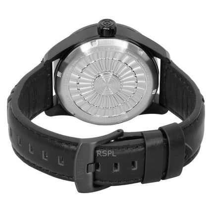 AVI-8 Hawker Hurricane Pegasus Limited Edition Herrenuhr mit Lederarmband, schwarzem Zifferblatt und Automatikwerk AV-4127-01