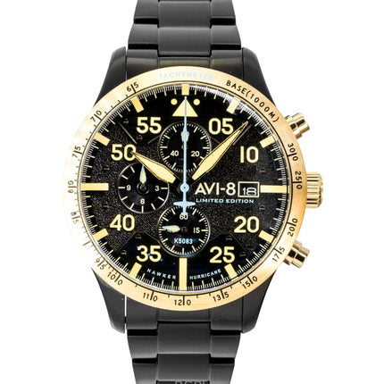 AVI-8 Hawker Hurricane Chronograph 90th Anniversary Limited Edition Altitude Black Dial Quartz AV-4130-55 Herrenuhr