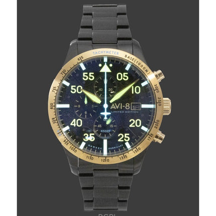 AVI-8 Hawker Hurricane Chronograph 90th Anniversary Limited Edition Altitude Black Dial Quartz AV-4130-55 Herrenuhr