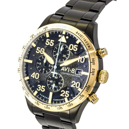 AVI-8 Hawker Hurricane Chronograph 90th Anniversary Limited Edition Altitude Black Dial Quartz AV-4130-55 Herrenuhr
