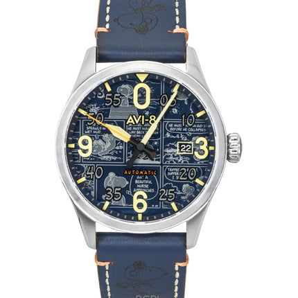 AVI-8 Spitfire Smith Peanuts Snoopy Flying Ace Limited Edition Beagle Blue Dial Automatic AV-4134-01 Herrenuhr