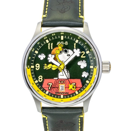 AVI-8 Hawker Hurricane Kent GMT Limited Edition Wintergrünes und rotes Zifferblatt Automatik AV-4136-04 Herrenuhr