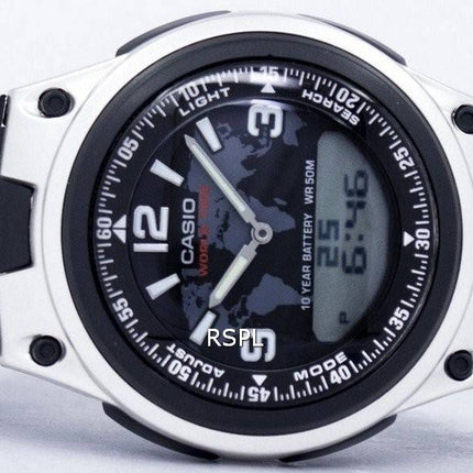 Casio Datenbank Welt Zeit Telememo Analog Digital AW-80-1A2V Herrenuhr