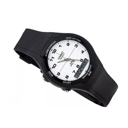 Generalüberholte Casio Analog-Digital-Dualzeituhr AW-90H-7BVDF AW90H-7BVDF Herrenuhr