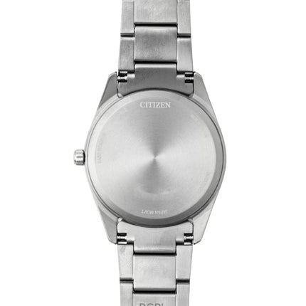 Citizen Eco-Drive Herrenuhr aus Edelstahl mit grünem Zifferblatt, Modell AW0151-85X, wasserdicht bis 100 m