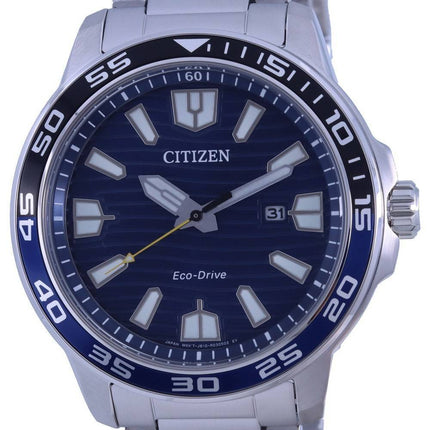 Citizen Blue Dial Edelstahl Eco-Drive AW1525-81L 100M Herrenuhr