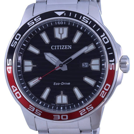 Citizen Schwarzes Zifferblatt Edelstahl Eco-Drive AW1527-86E 100M Herrenuhr