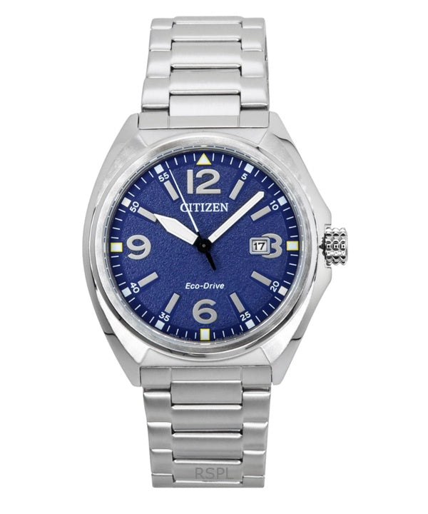 Citizen Eco-Drive Edelstahl Blaues Zifferblatt AW1571-76L 100M Herrenuhr