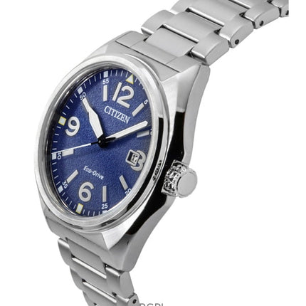 Citizen Eco-Drive Edelstahl Blaues Zifferblatt AW1571-76L 100M Herrenuhr