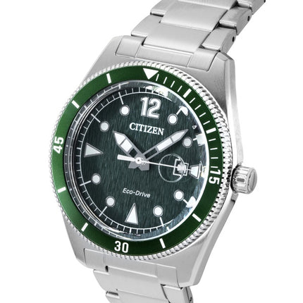 Citizen Eco-Drive Edelstahl Grünes Zifferblatt Solar AW1880-55X 100M Herrenuhr