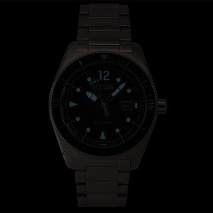 Citizen Eco-Drive Edelstahl Blaues Zifferblatt Solar AW1881-52L 100M Herrenuhr