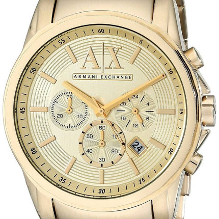 Armani Exchange Quarz Chronograph Gold Tone AX2099 Herrenuhr