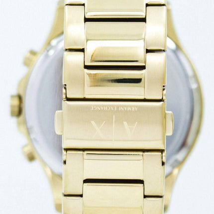 Armani Exchange Quarz Chronograph Gold-Ton schwarzes Zifferblatt AX2137 Herrenuhr
