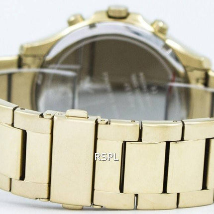 Armani Exchange Quarz Chronograph Gold-Ton schwarzes Zifferblatt AX2137 Herrenuhr