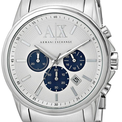 Armani Exchange Quarz Chronograph Silber Zifferblatt AX2500 Herrenuhr