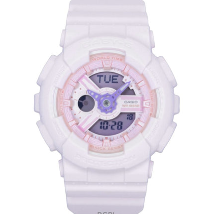 Casio Baby-G Analog-Digital Damenuhr mit Kunstharzarmband, rosa Zifferblatt, Quarzwerk, BA-110AH-4A, wasserdicht bis 100 m