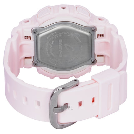 Casio Baby-G Analog-Digital Damenuhr mit Kunstharzarmband, rosa Zifferblatt, Quarzwerk, BA-110AH-4A, wasserdicht bis 100 m