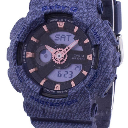 Casio G-Shock Baby-G Welt Zeit Analog Digital BA-110DE-2A1 BA110DE2A1 Damenuhr