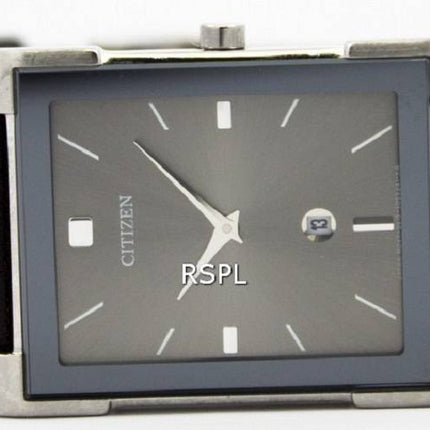 Citizen Quartz schlanke schwarze Leder BG5080 - 05H Damenuhr