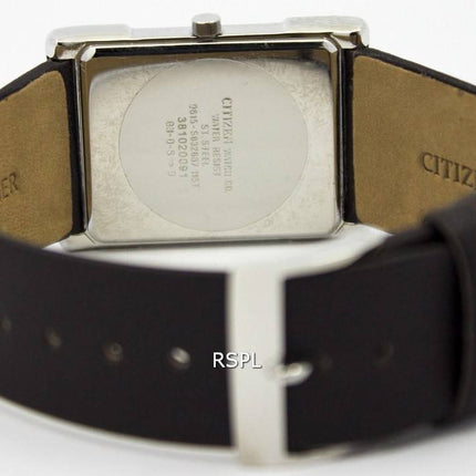 Citizen Quartz schlanke schwarze Leder BG5080 - 05H Damenuhr