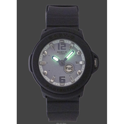 Casio Baby-G Plus Analog-Damenuhr mit hellblauem Zifferblatt, Quarzwerk, BGA-15K-2A, wasserdicht bis 100 m, inklusive verstellbarem Uhrenhalter