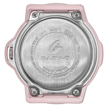 Casio Baby-G Plus Analog-Damenuhr mit Kunstharzarmband, pastellrosa Zifferblatt, Quarzwerk, BGA-15K-4A, wasserdicht bis 100 m