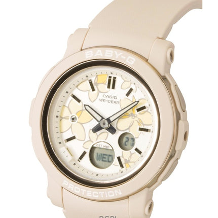 Casio Baby-G Analog-Digital Damenuhr mit Harzarmband, mehrfarbigem Zifferblatt, Quarzwerk, BGA-290FL-4A, wasserdicht bis 100 m