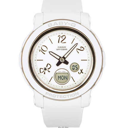 Casio Baby-G Analog-Digital-Harzarmband Weißes Zifferblatt Quarz BGA-290RA-7A 100M Damenuhr