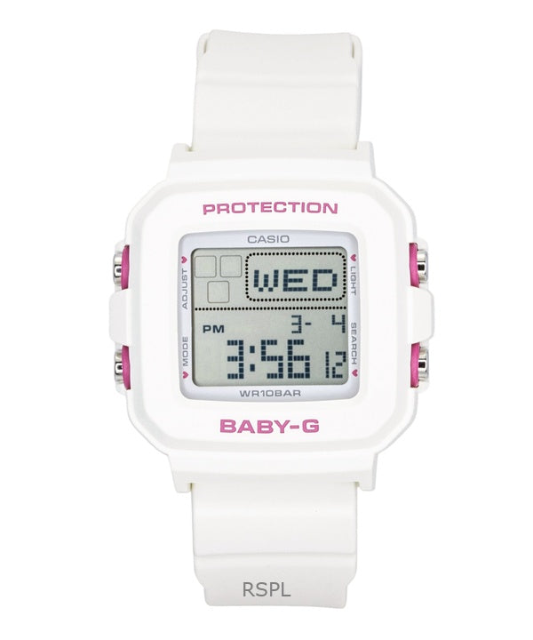 Casio Baby-G Plus Digitaluhr mit Kunstharzarmband, Quarzwerk, BGD-10KH-7, wasserdicht bis 100 m, Damenuhr mit Silikonhalterung