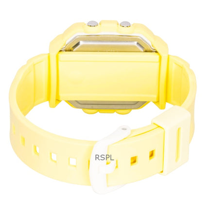 Casio Baby-G Digitaluhr mit gelbem Harzarmband, Quarzwerk, BGD-10KH-9, wasserdicht bis 100 m, Damenuhr