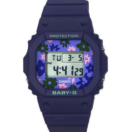 Casio Baby-G Retro Flower Field Digital Blue Resin Strap Quarz BGD-565RP-2 100M Damenuhr