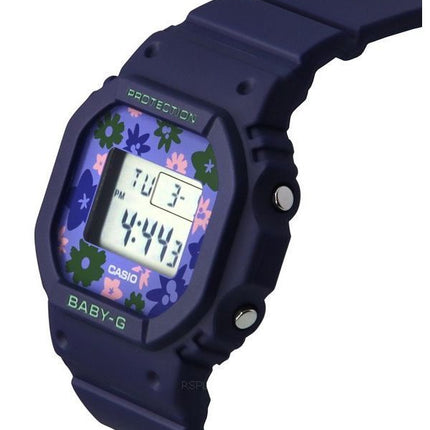 Casio Baby-G Retro Flower Field Digital Blue Resin Strap Quarz BGD-565RP-2 100M Damenuhr