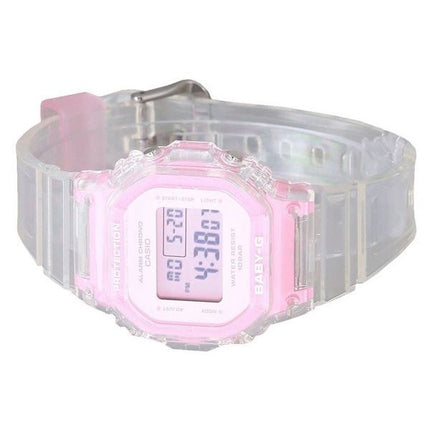Casio Baby-G Digital Summer Jelly Transparentes rosa Harzarmband Quarz BGD-565SJ-7 100M Damenuhr