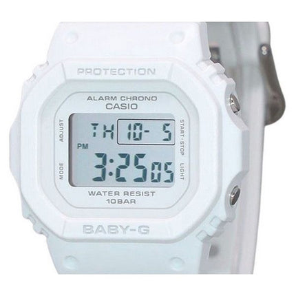 Casio Baby-G Digital Quarzuhr mit weißem Harzarmband BGD-565U-7 100M Damenuhr