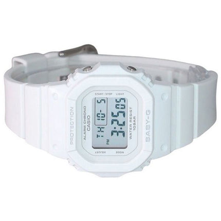 Casio Baby-G Digital Quarzuhr mit weißem Harzarmband BGD-565U-7 100M Damenuhr