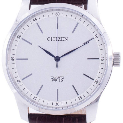 Citizen White Dial Kalbsleder Quarz BH5000-08A 100M Herrenuhr