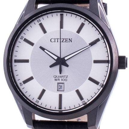 Citizen Silber Zifferblatt Lederarmband Quarz BI1035-09A 100M Herrenuhr