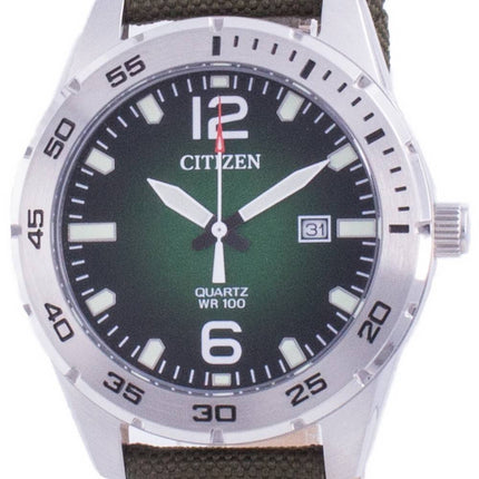 Citizen Green Dial Nylonarmband Quarz BI1041-06X 100M Herrenuhr