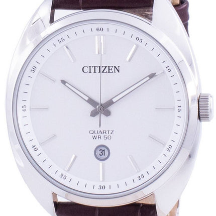 Citizen White Dial Lederarmband Quarz BI5090-09A Herrenuhr