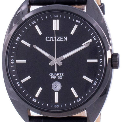 Citizen Black Dial Lederarmband Quarz BI5095-05E Herrenuhr