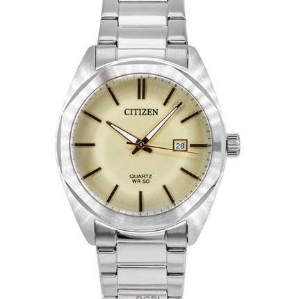 Citizen Edelstahl Elfenbein Zifferblatt Quarz BI5110-54B Herrenuhr