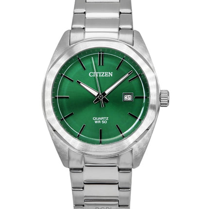 Citizen Edelstahl Grünes Zifferblatt Quarz BI5110-54X Herrenuhr