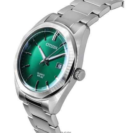 Citizen Edelstahl Grünes Zifferblatt Quarz BI5110-54X Herrenuhr