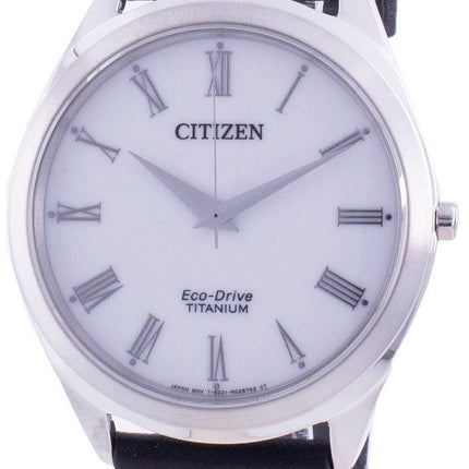 Citizen White Dial Lederarmband Eco-Drive BJ6520-15A Herrenuhr