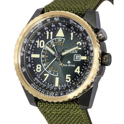 Citizen Promaster Sky Nylonarmband, schwarzes Zifferblatt, Eco-Drive Diver's BJ7136-00E 200M Herrenuhr